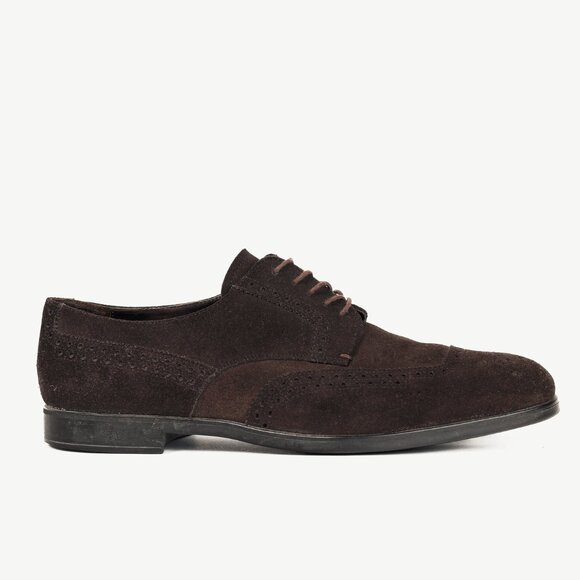 Prada Moro Suede Wingtip Derbies - Picture 1 of 10